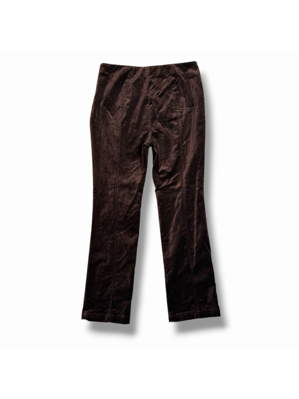 Anthropologie Maeve XSP High Rise Split Front Brown Velvet Skinny Pants NWOT - Picture 6 of 13